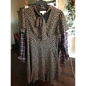 Michael Kors Giraffe Tie Neck Dress